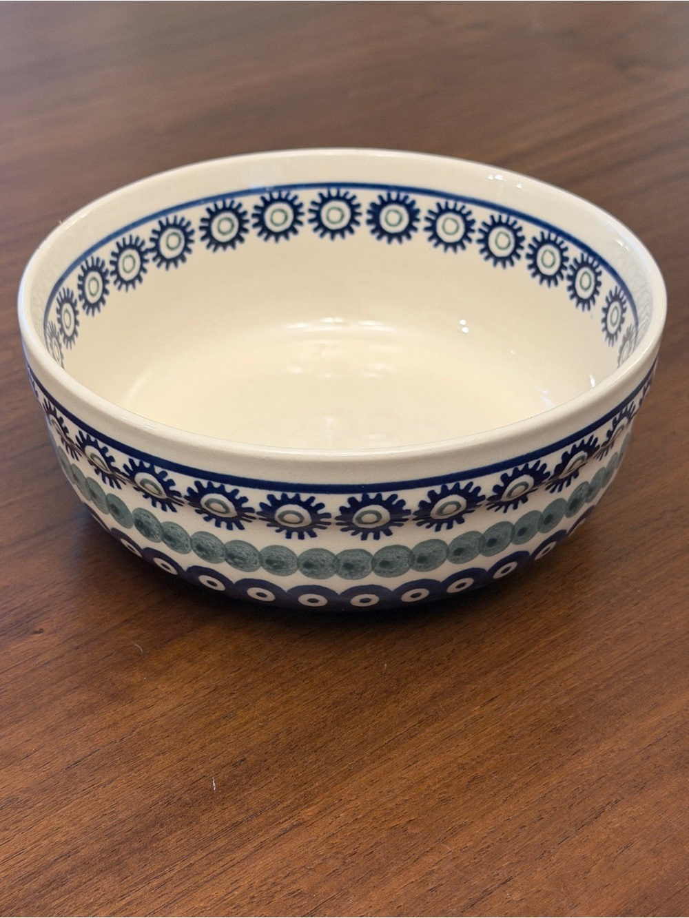 Polish Pottery Serving Bowl from Boleslawiec. Never used! 7" x 3"